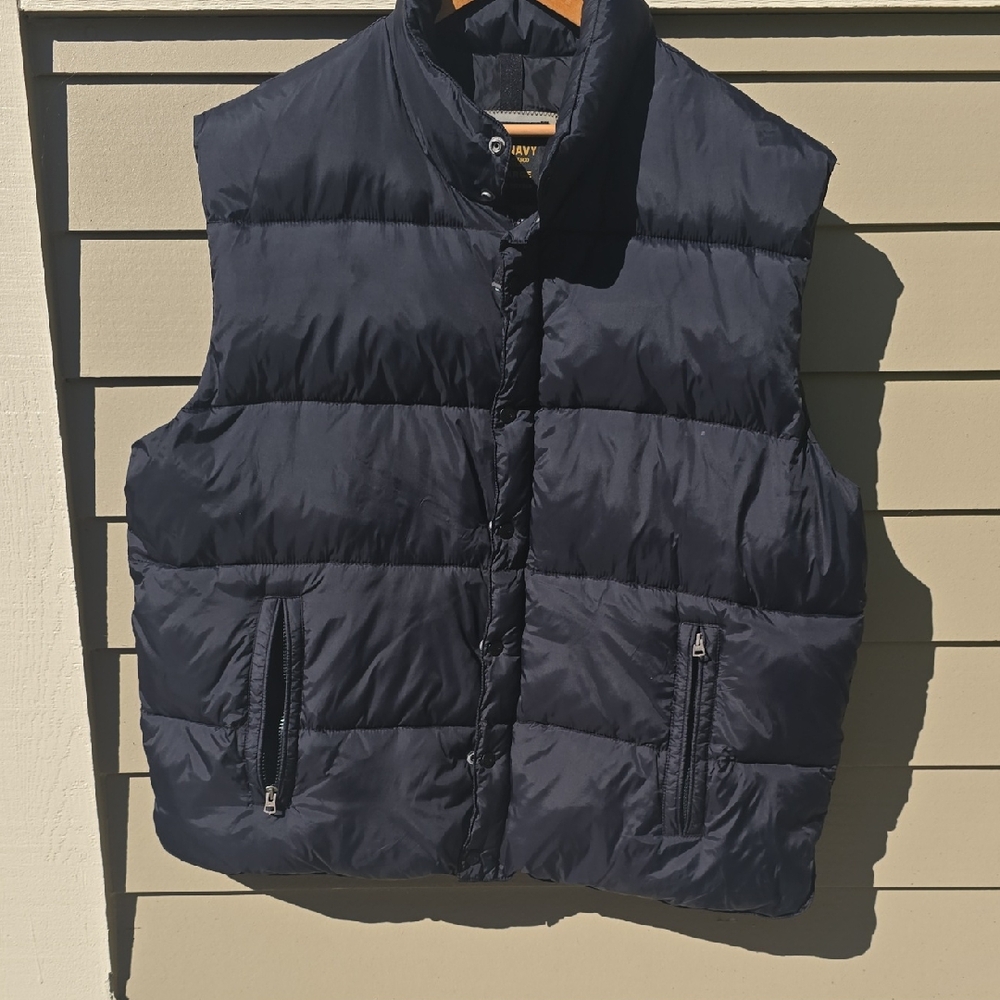 Old Navy Black Heavy Weight Quilted Vest XXL